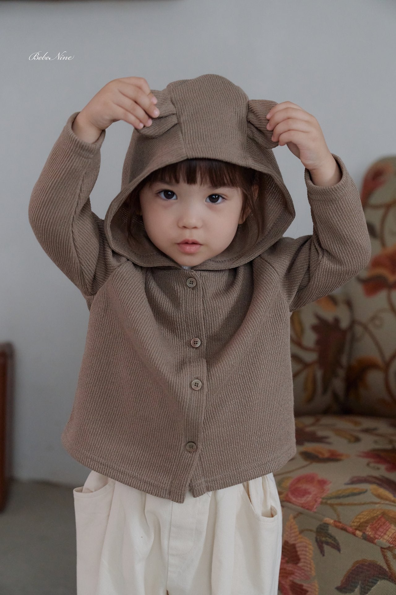 ［bebenine］Cookie Bear Cardigan