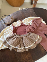 ［jujua］Candy check mini skirt