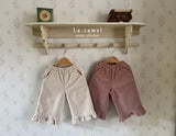 ［La.camel］Frill corduroy span pants