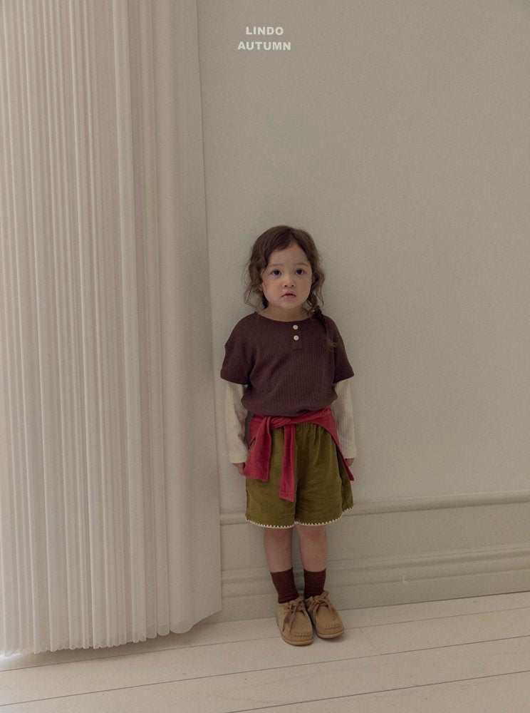 ［LINDO］Corduroy mellow short pants