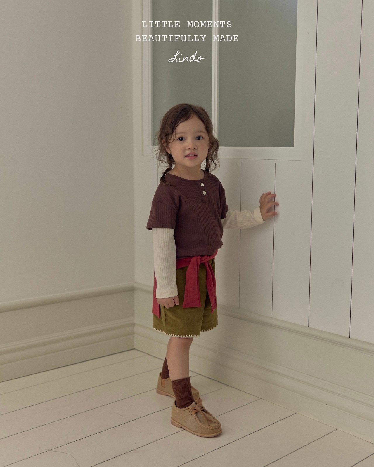 ［LINDO］Corduroy mellow short pants