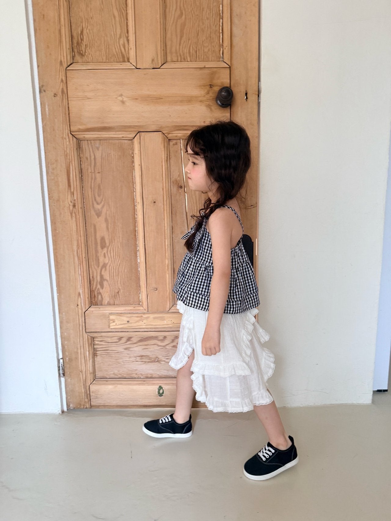 ［comma］Unbalance layered frill skirt