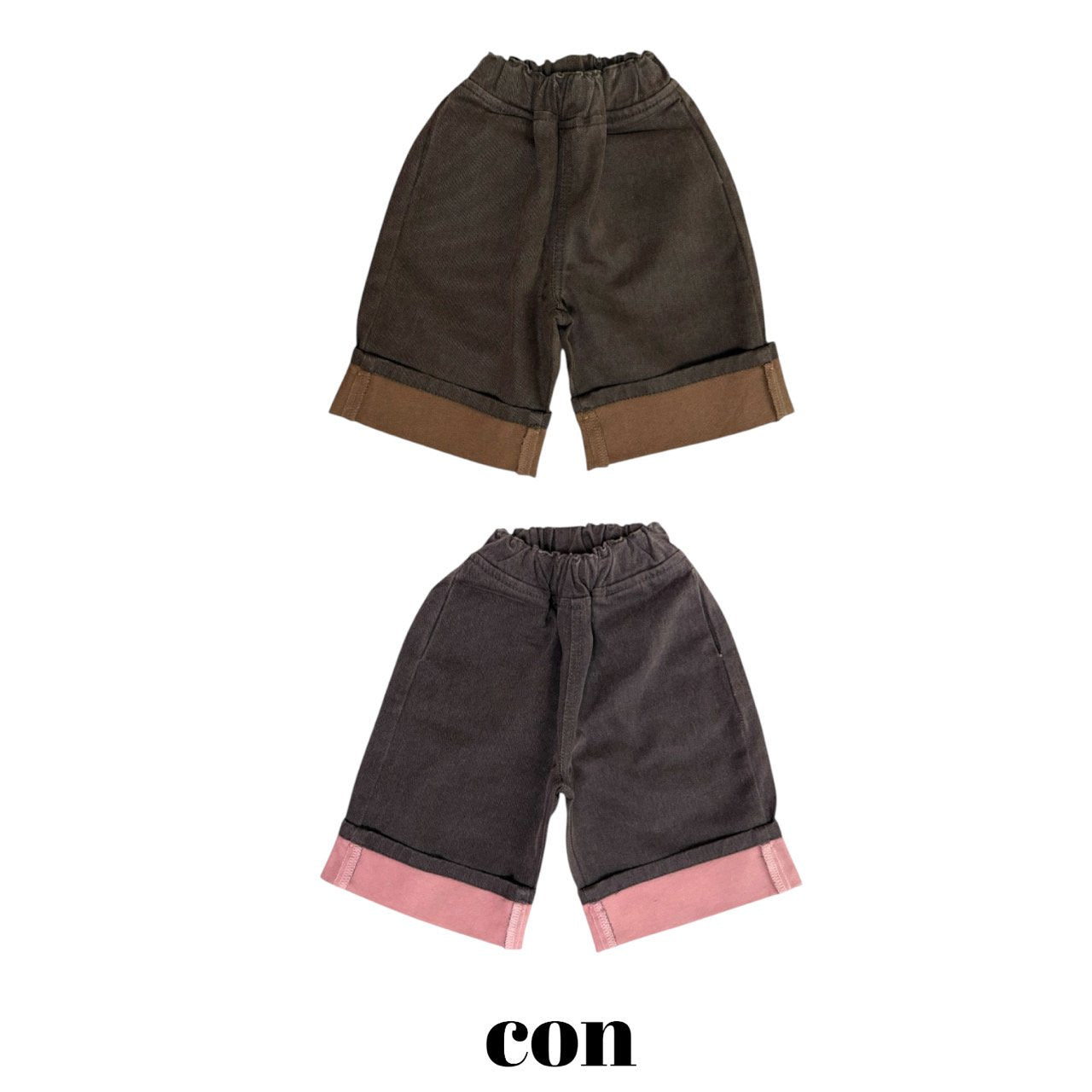 ［con］Tonton pigment roll up pants