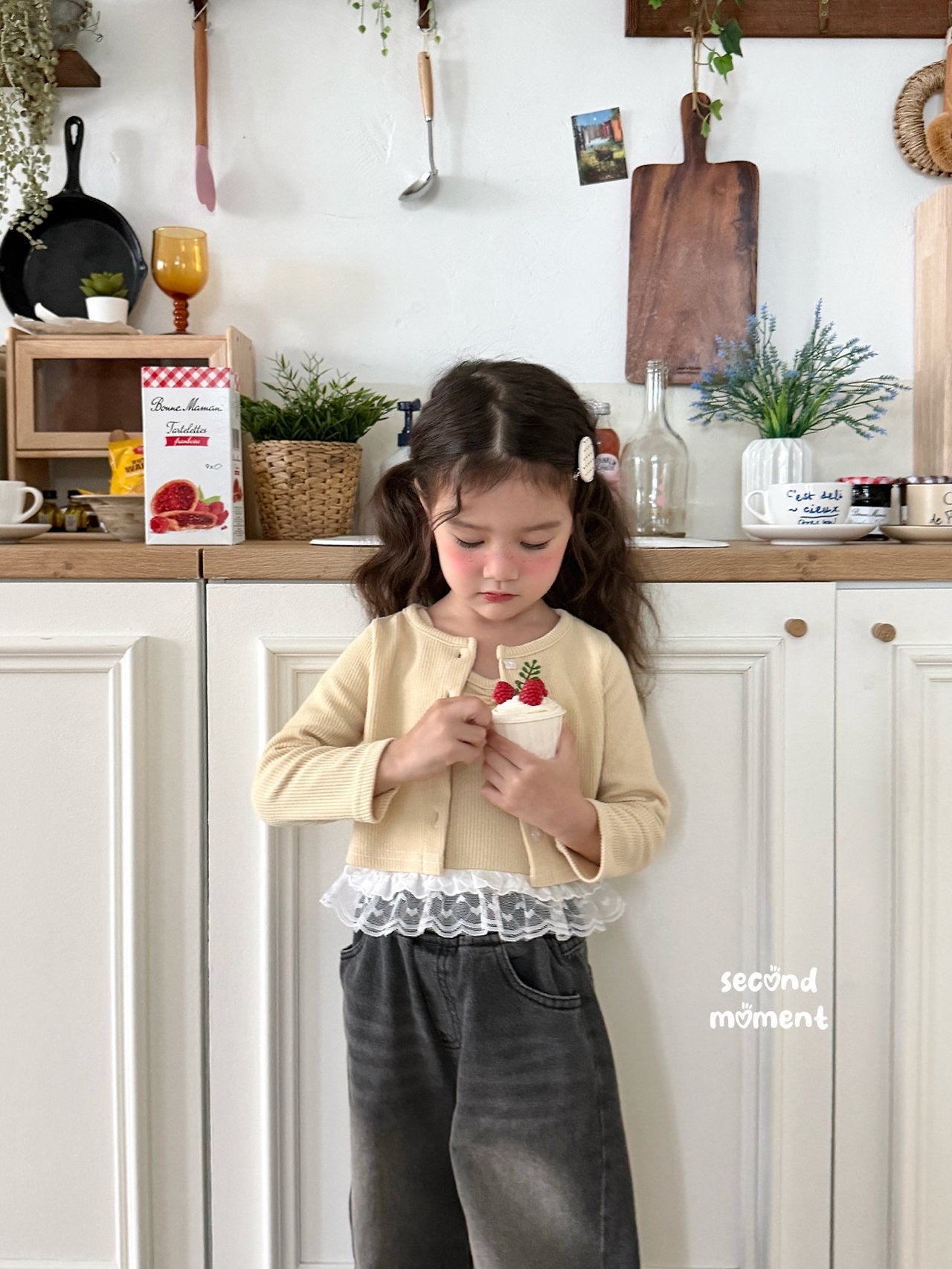 ［second moment］Smoodie cardigan & camisole set