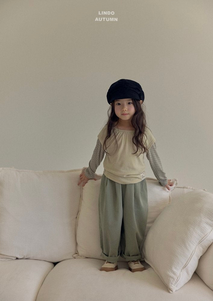 ［LINDO］Dot layered tops