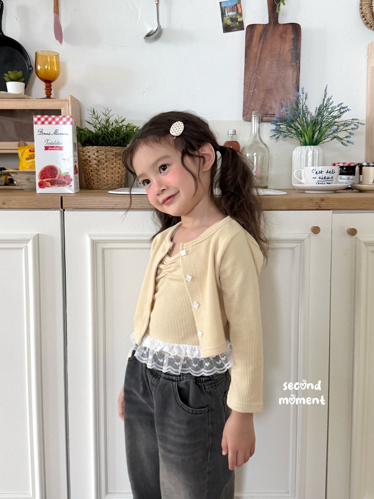 ［second moment］Smoodie cardigan & camisole set