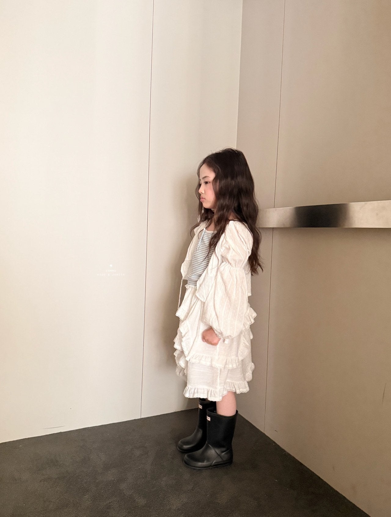 ［comma］Unbalance layered frill skirt