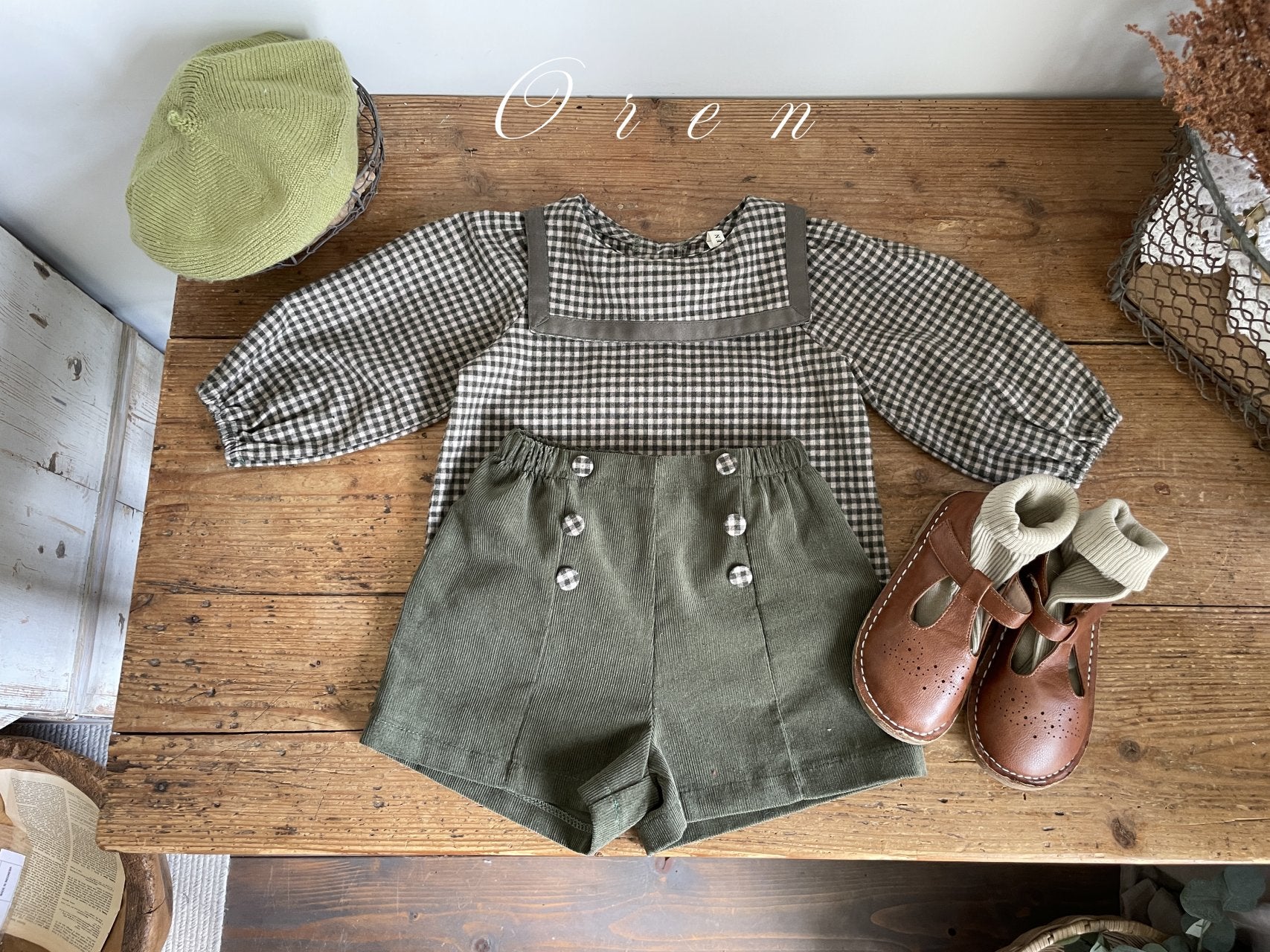 ［OREN］Bobo check sailor set up