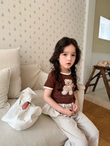 ［comma］Teddy two tone tee