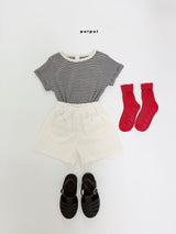 ［puipui］Music stripe tee