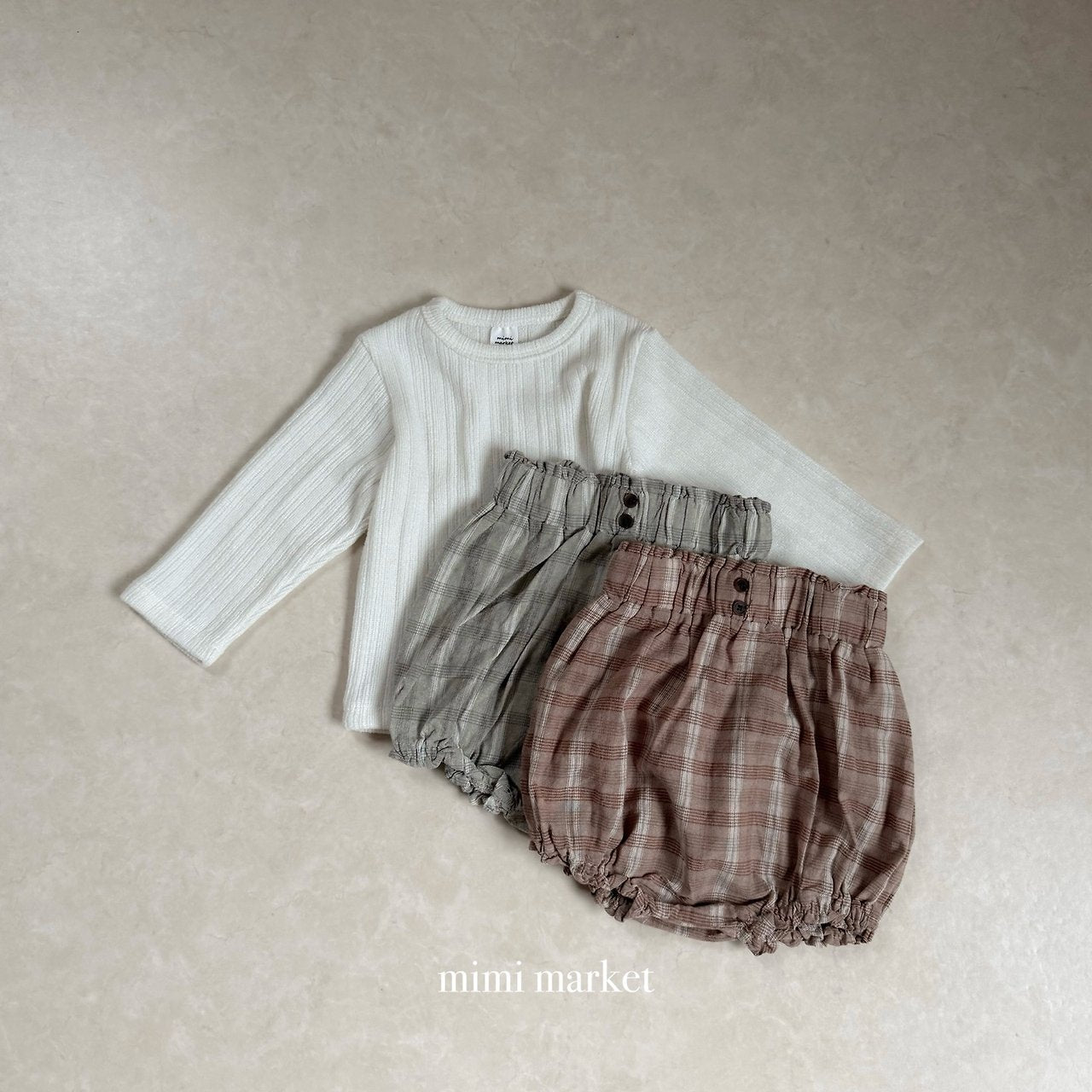 ［mimi market］Ginger check bloomer