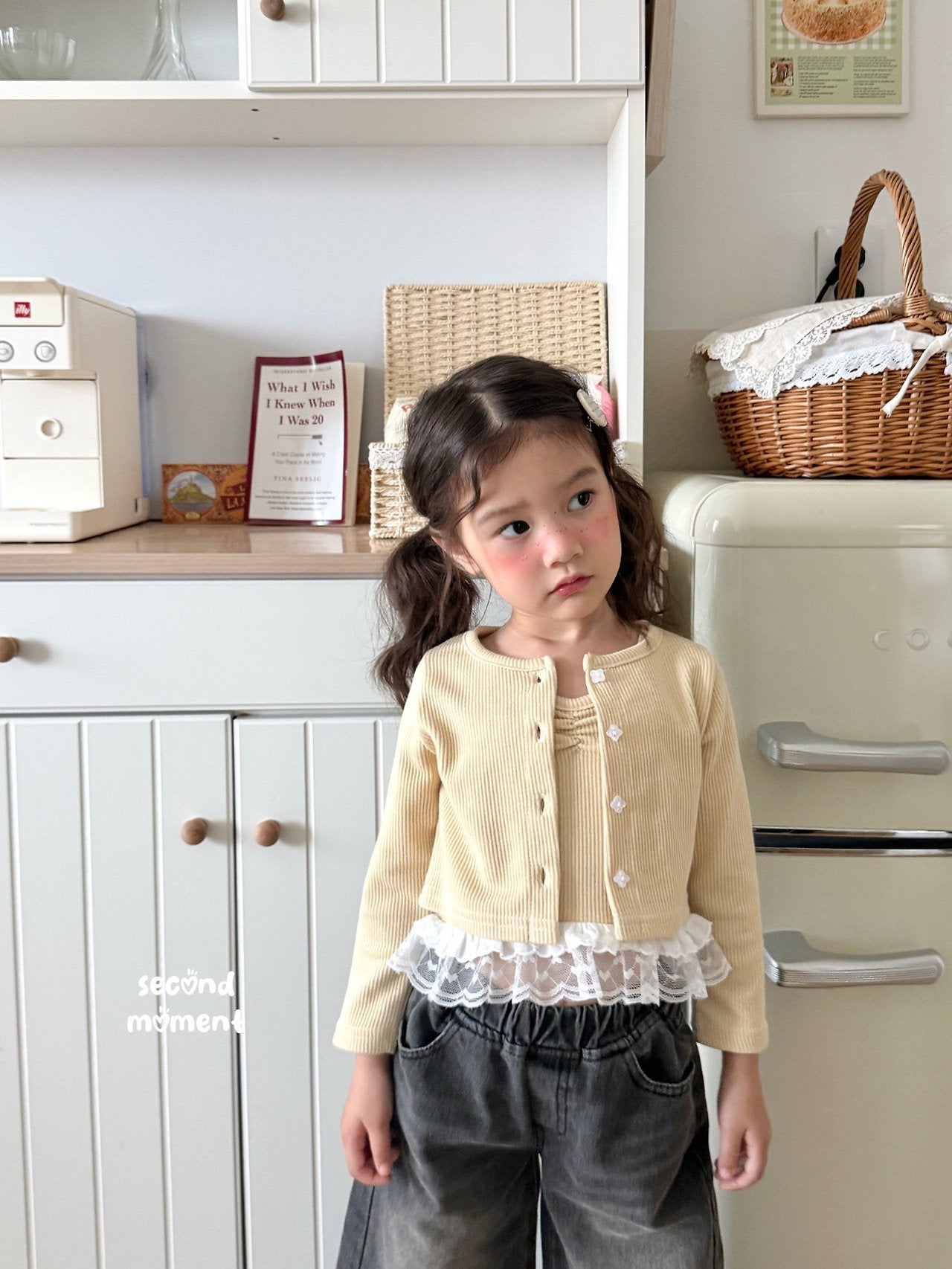 ［second moment］Smoodie cardigan & camisole set