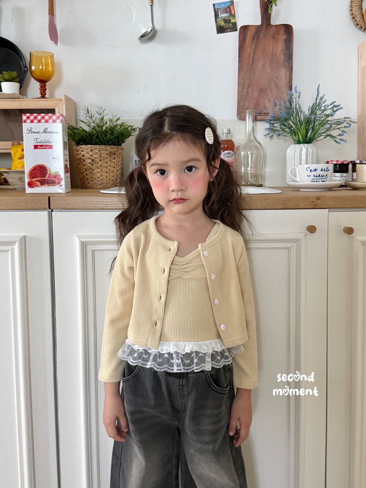 ［second moment］Smoodie cardigan & camisole set