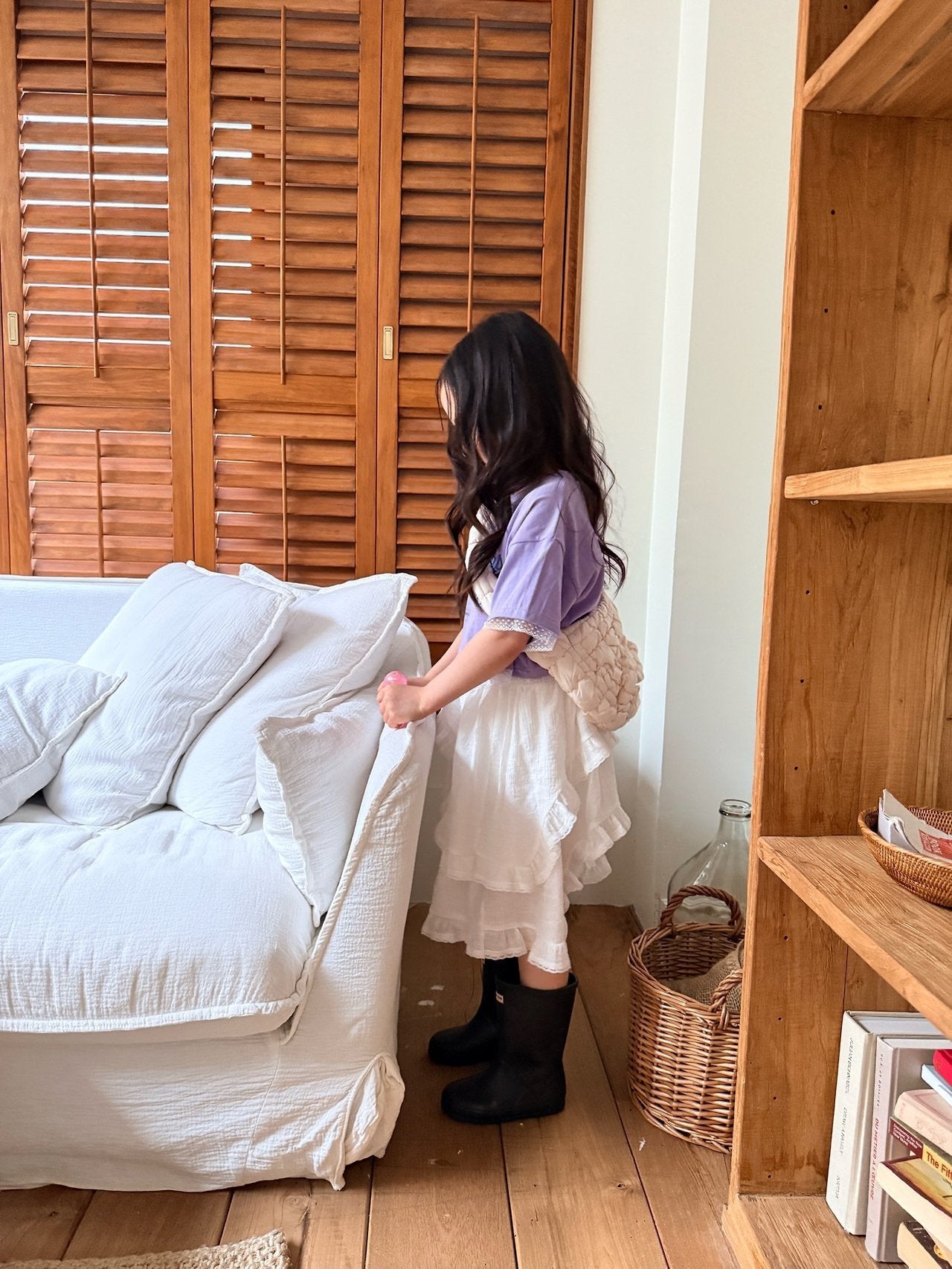 ［comma］Unbalance layered frill skirt