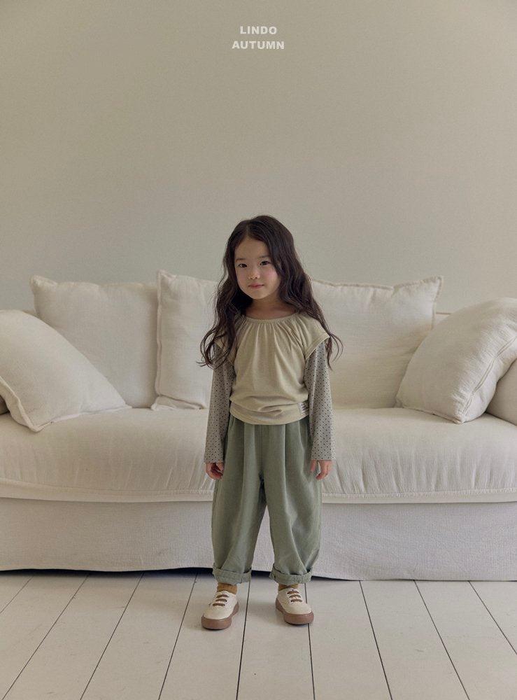 ［LINDO］Dot layered tops