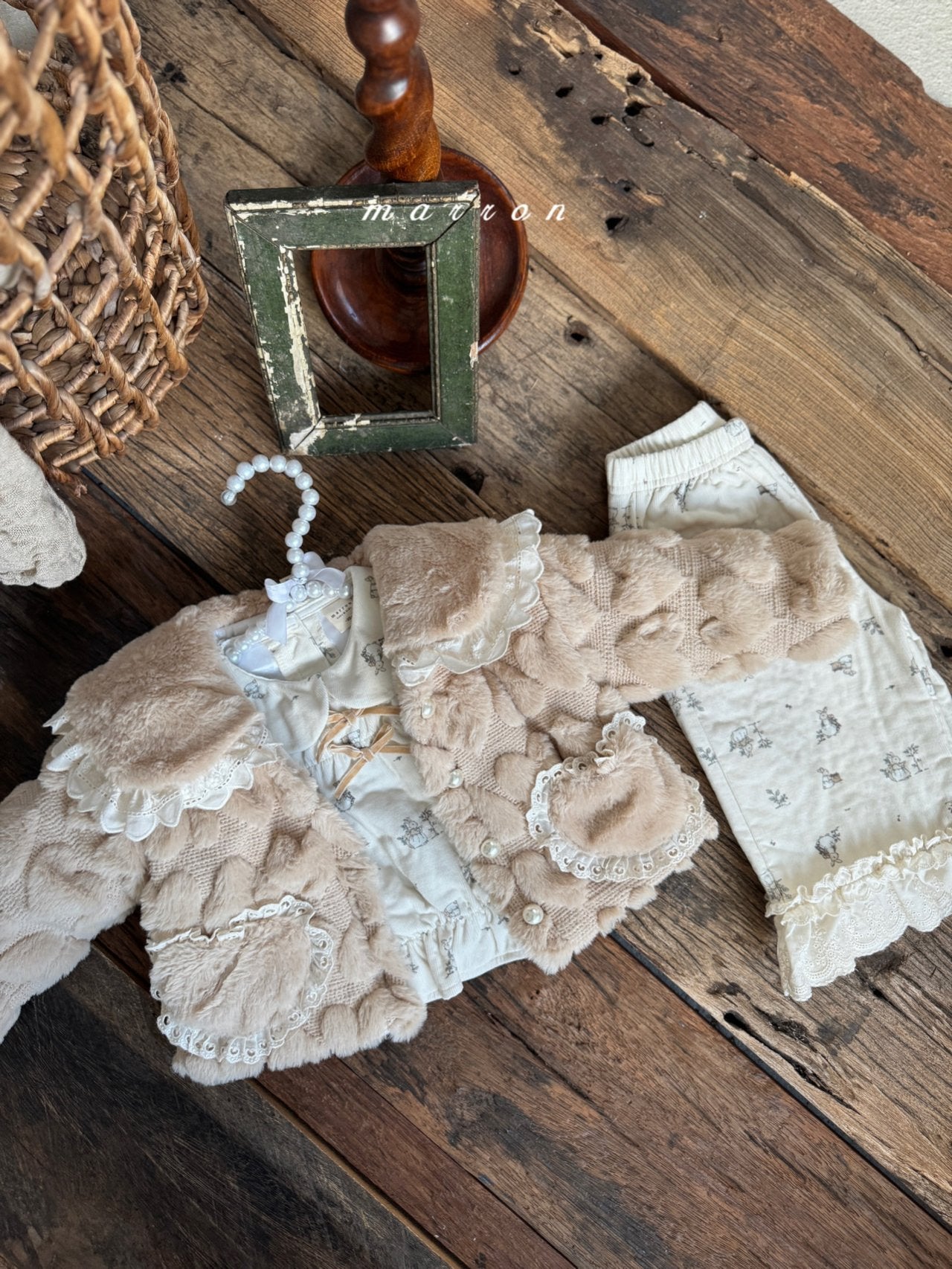 ［marron］Heart fur jacket