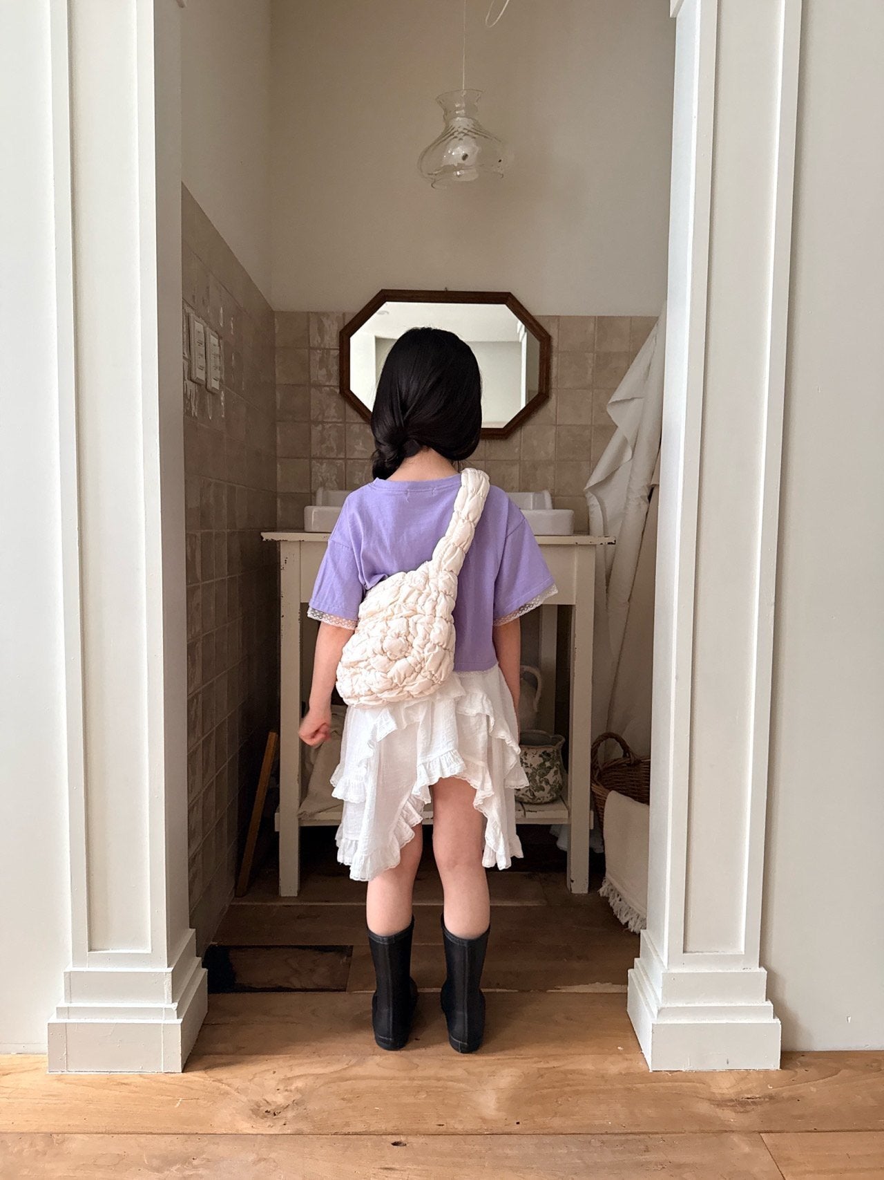 ［comma］Unbalance layered frill skirt
