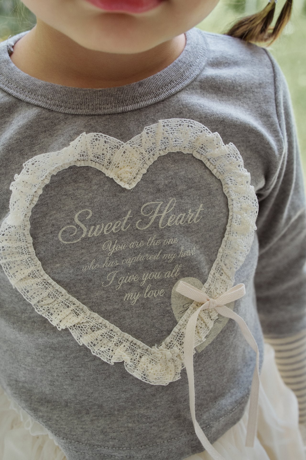 ［momo ann］Candy heart crop tee