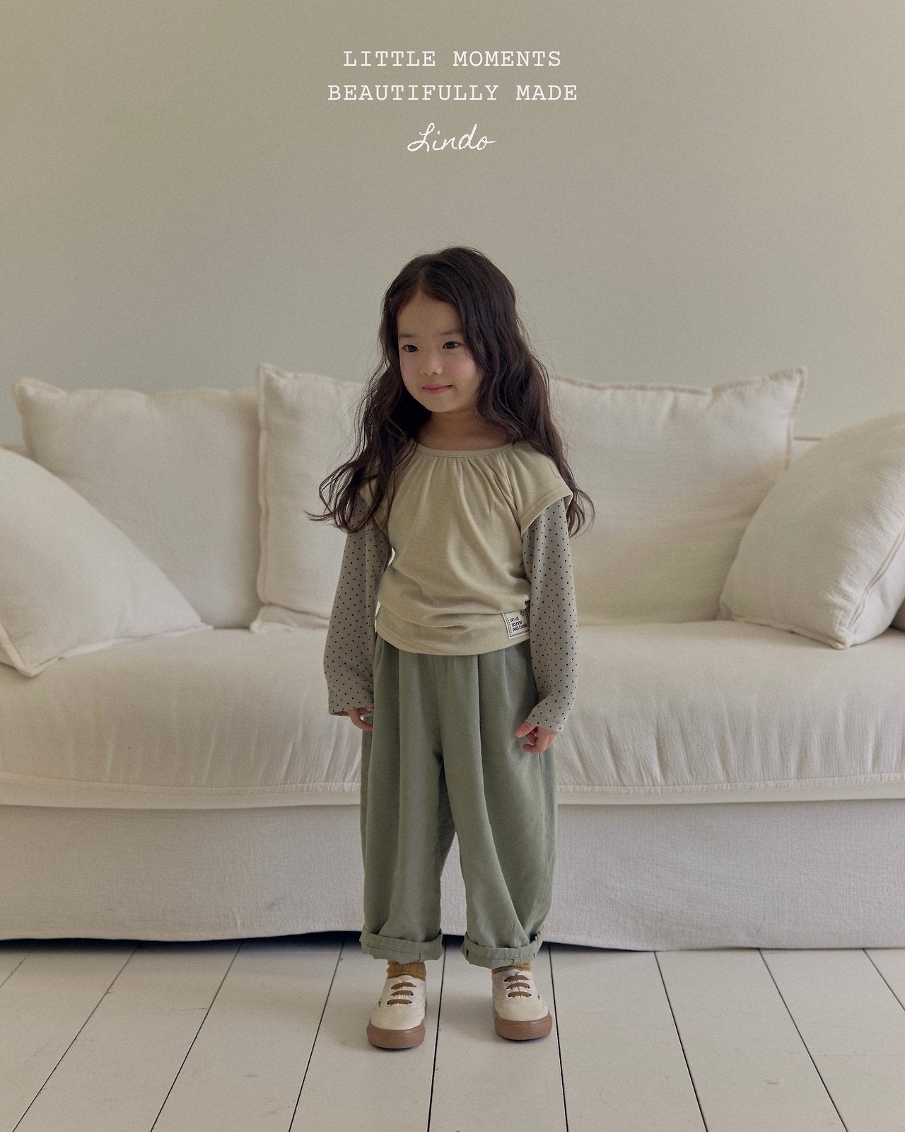 ［LINDO］Dot layered tops