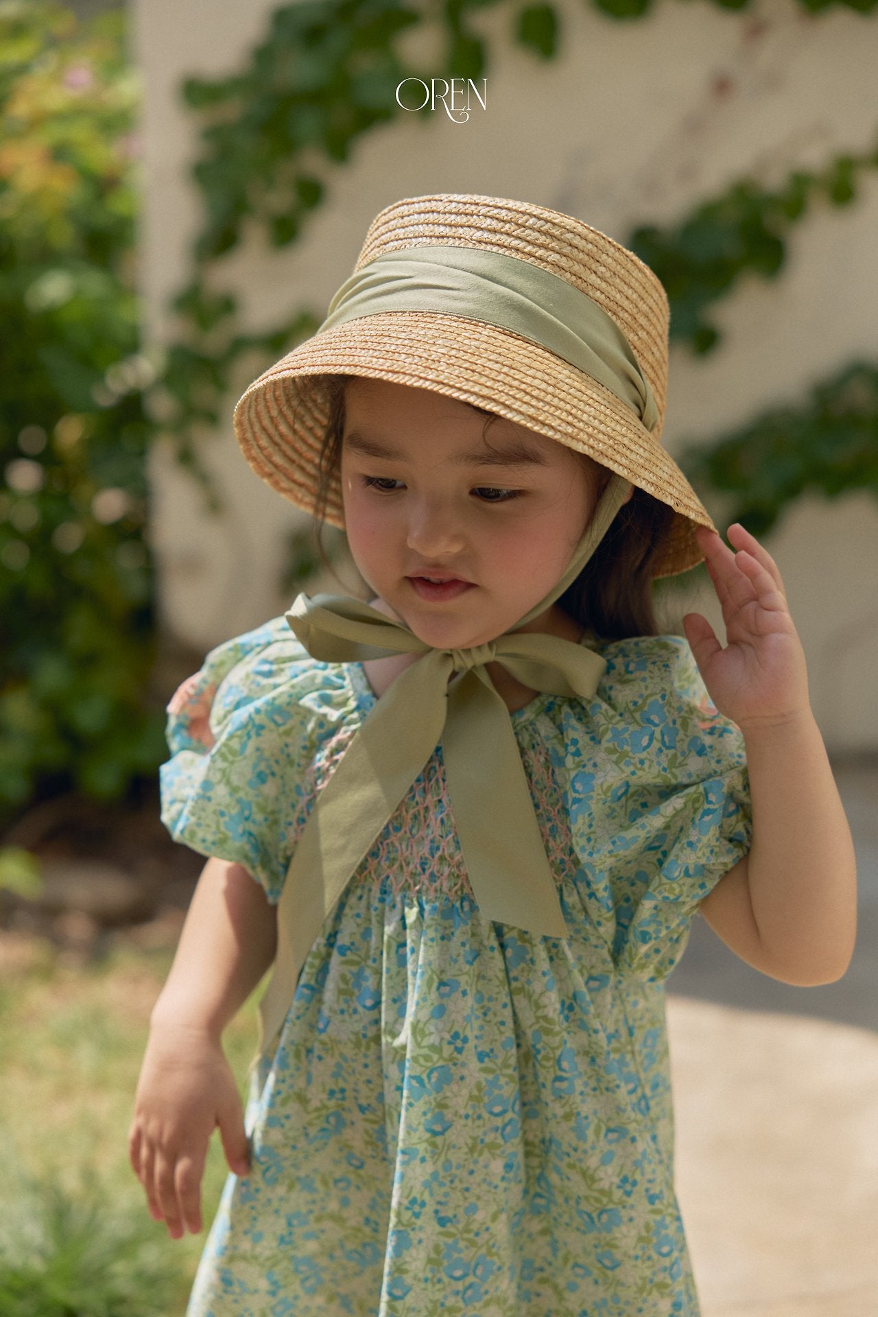 ［OREN］Suet ribbon rattan hat