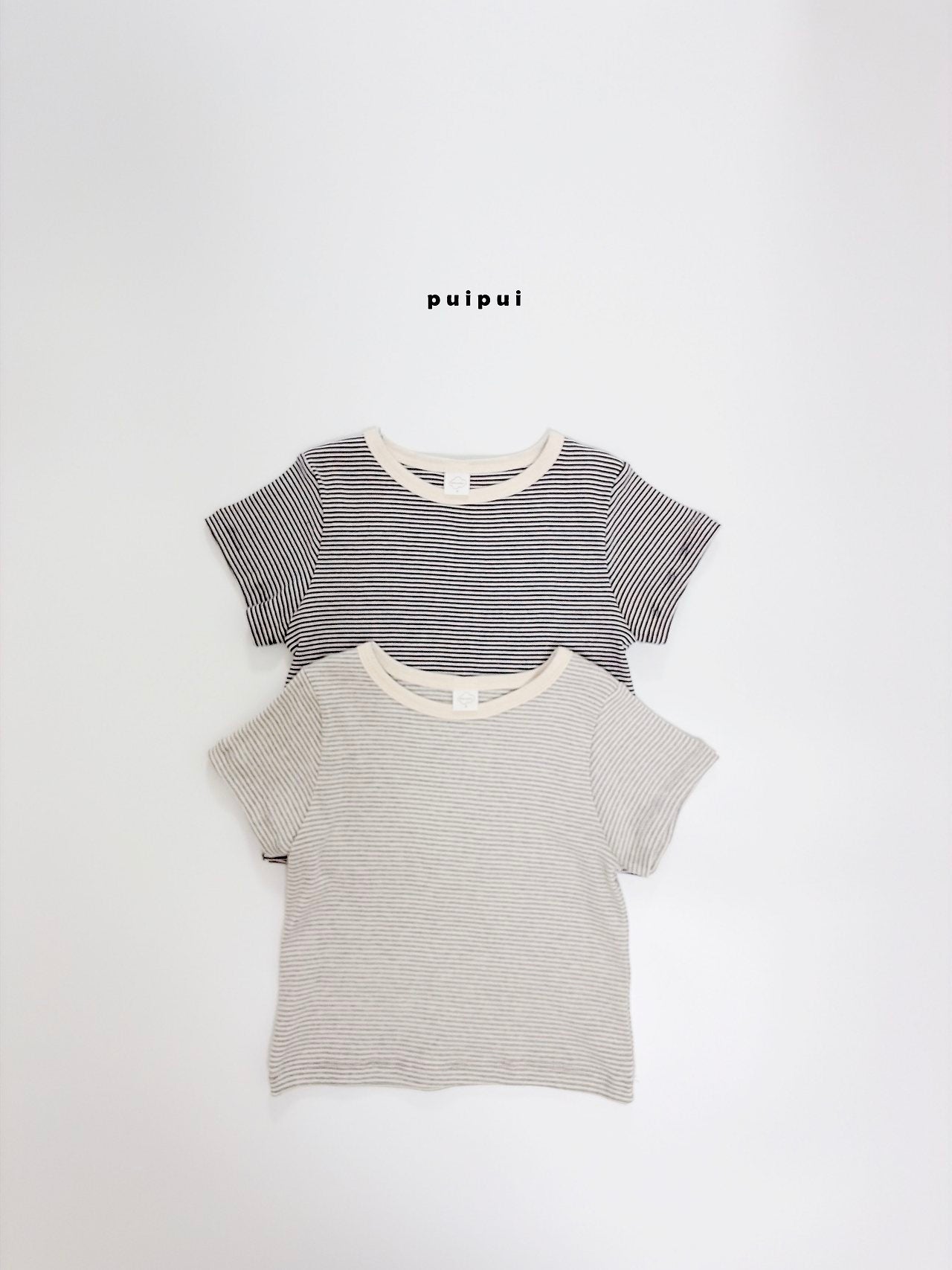 ［puipui］Music stripe tee