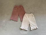 ［La.camel］Frill corduroy span pants