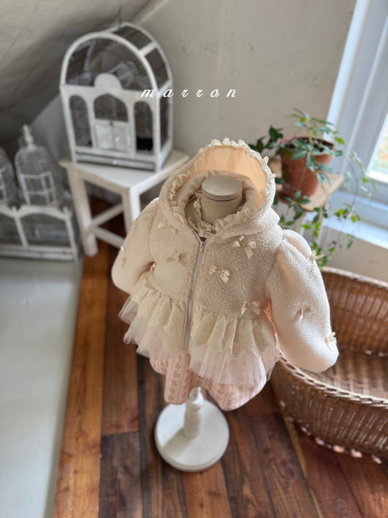 ［marron］Lauren smock suspender skirt