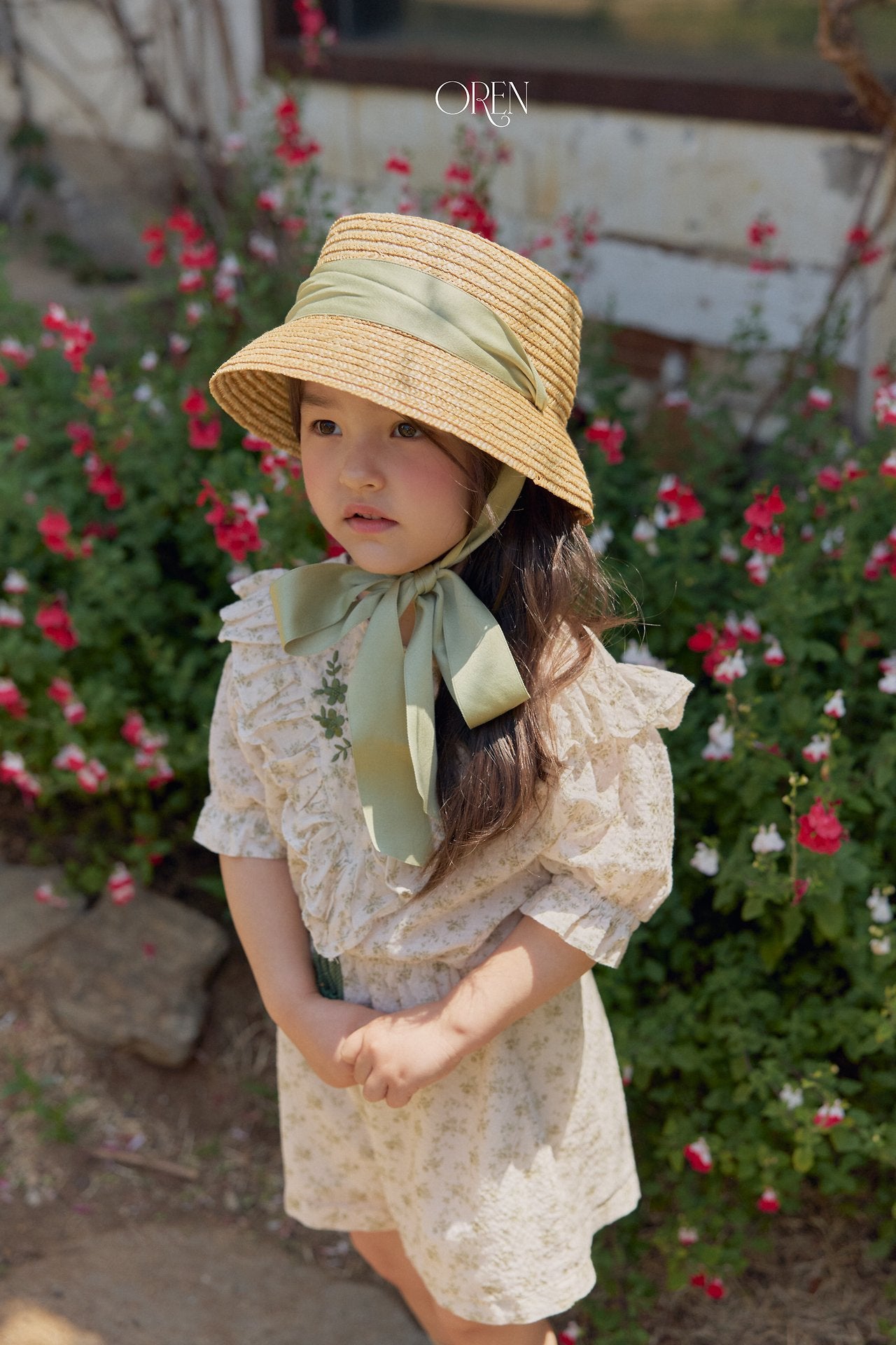 ［OREN］Suet ribbon rattan hat