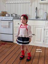 ［second moment］Lace denim cancan skirt