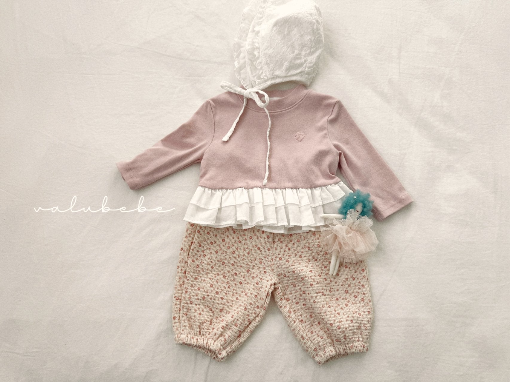 ［valubebe］Frill lace bonnet (baby)