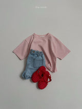 ［minirobe］Crepe 3/4 sleeve tee