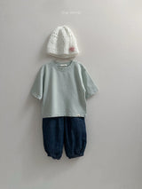 ［minirobe］Crepe 3/4 sleeve tee