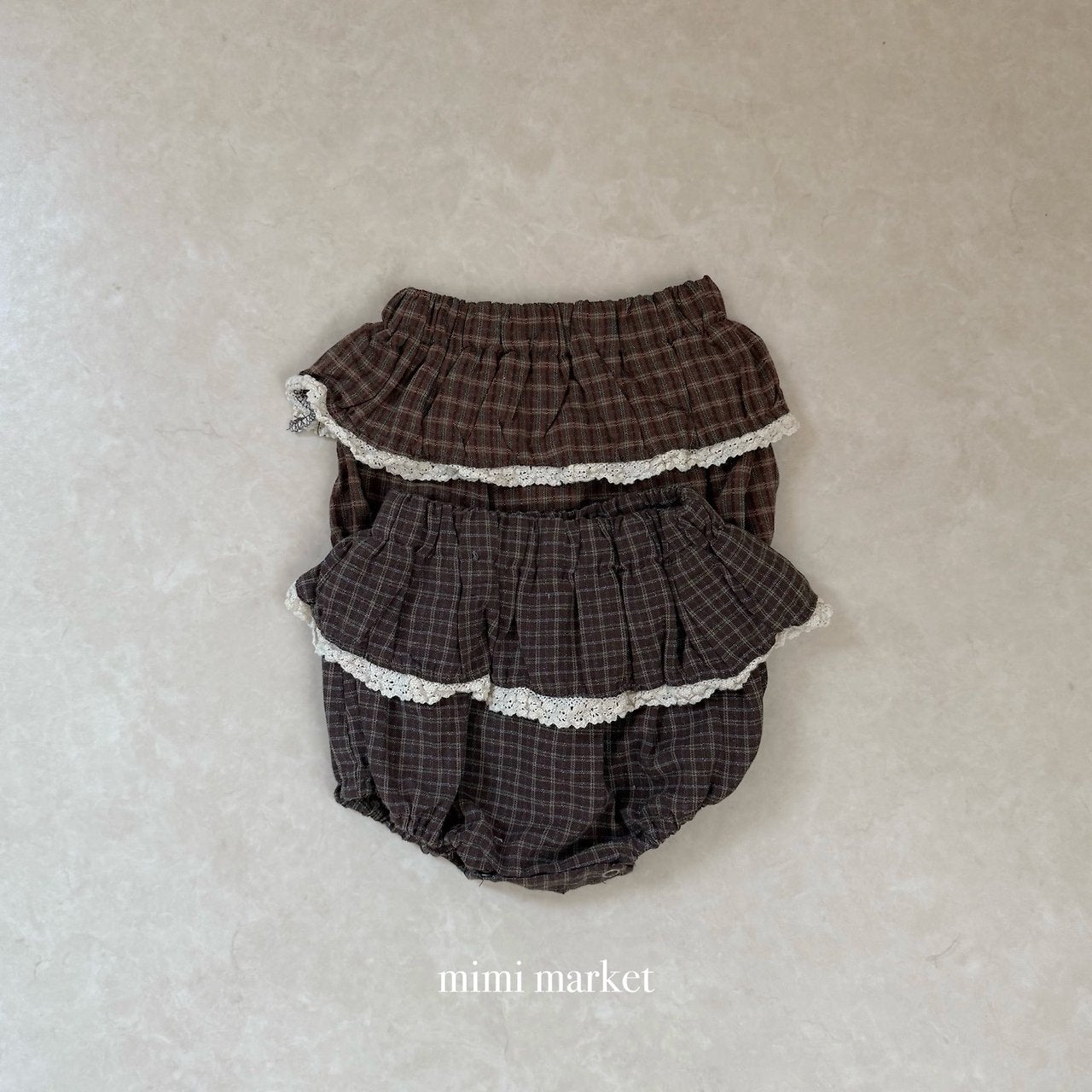 ［mimi market］Check lace bloomer