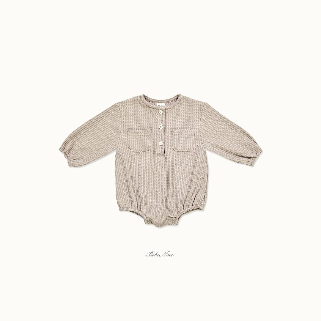 ［bebenine］Bimbo Waffle Rompers