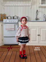 ［second moment］Lace denim cancan skirt