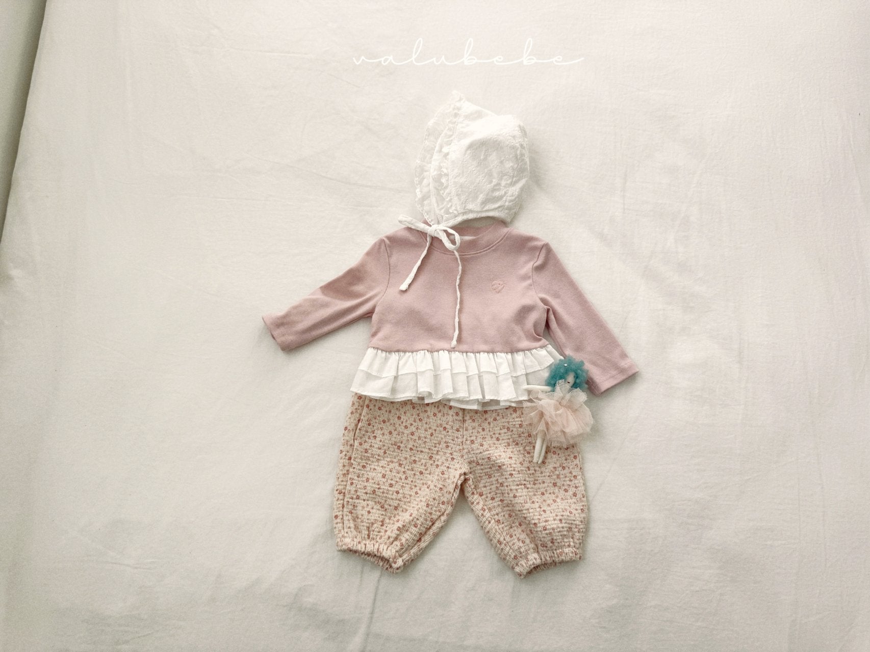 ［valubebe］Frill lace bonnet (baby)