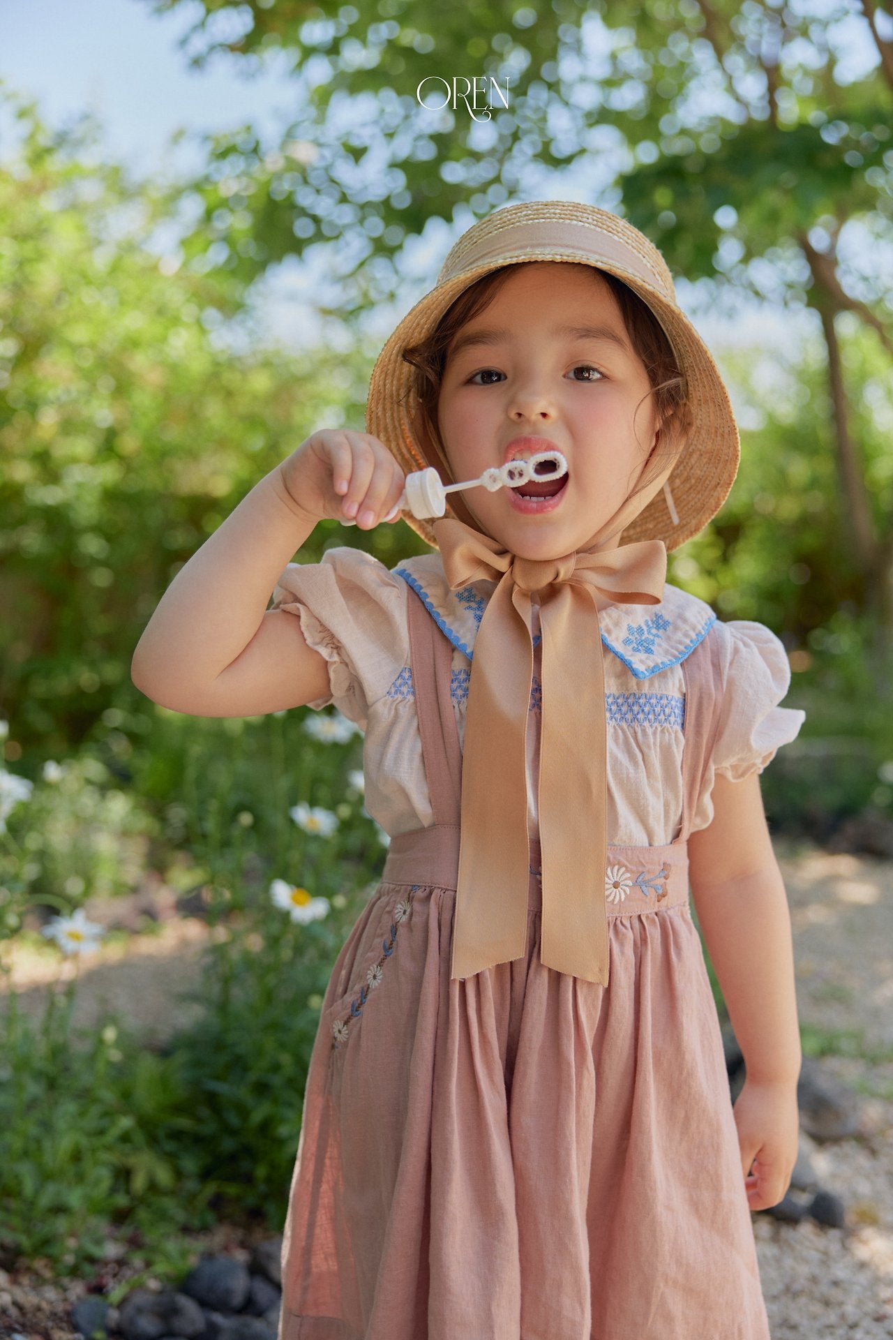 ［OREN］Suet ribbon rattan hat
