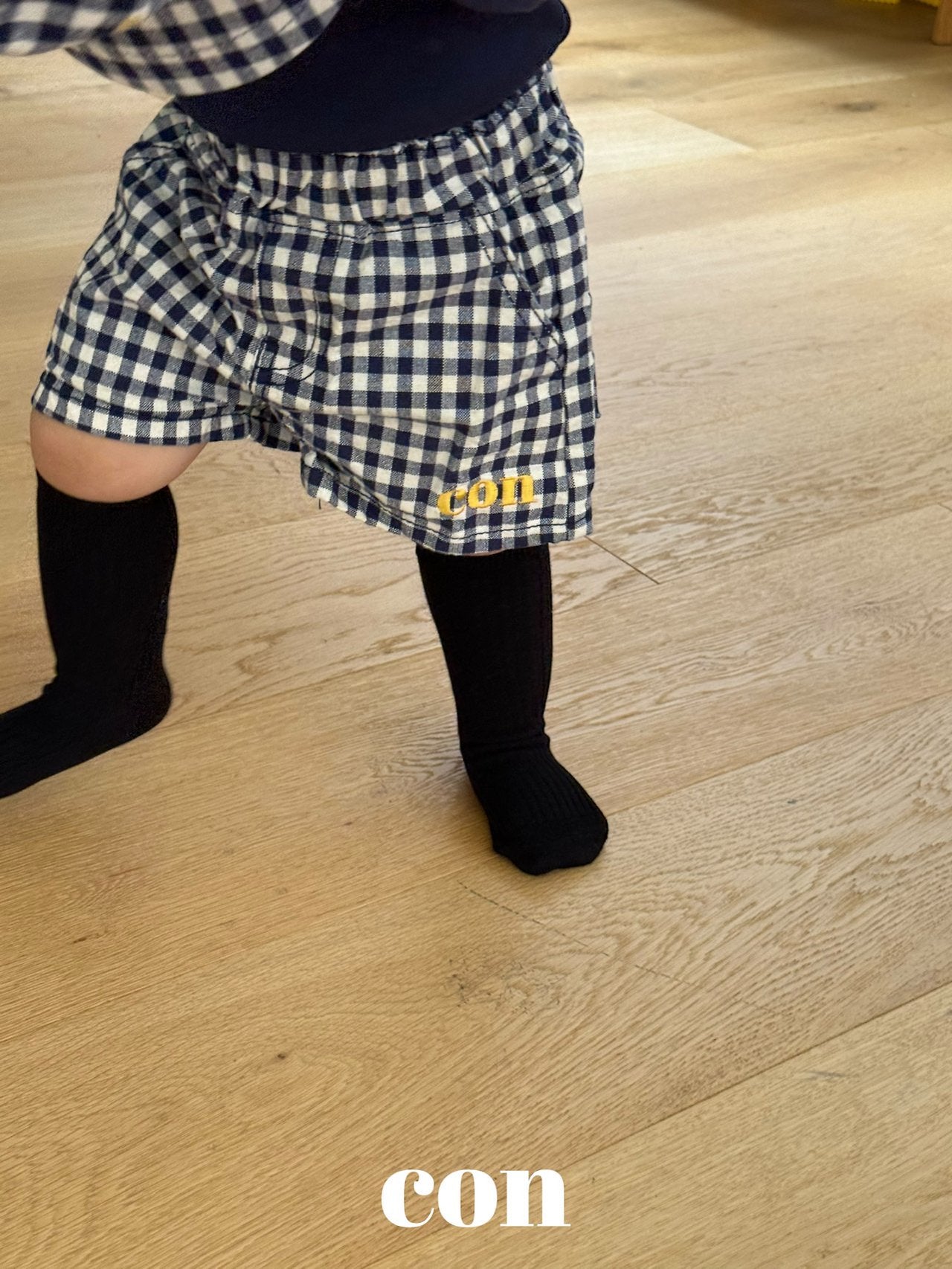 ［con］Check short pants