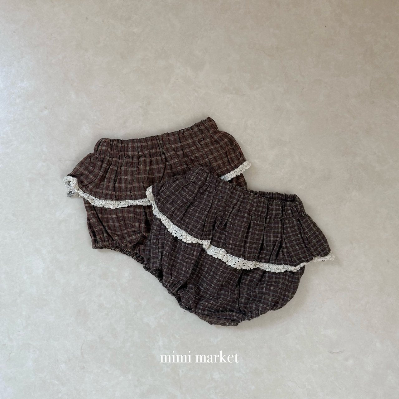 ［mimi market］Check lace bloomer
