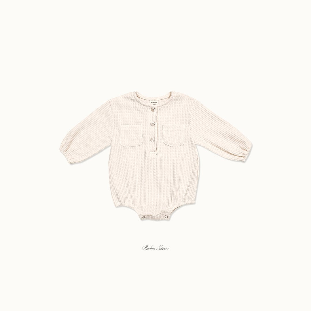 ［bebenine］Bimbo Waffle Rompers