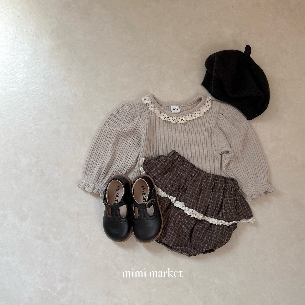 ［mimi market］Check lace bloomer
