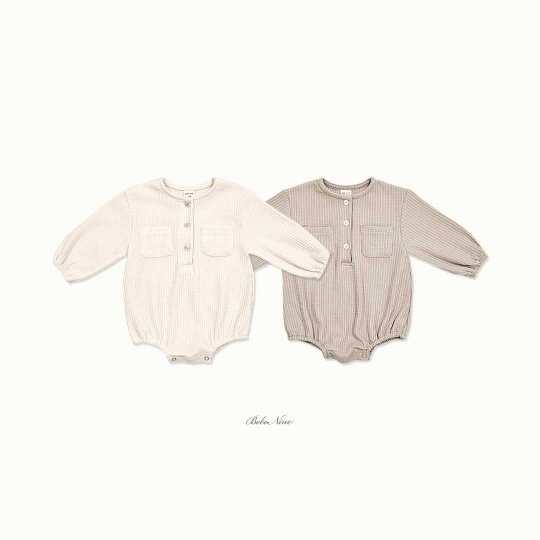 ［bebenine］Bimbo Waffle Rompers