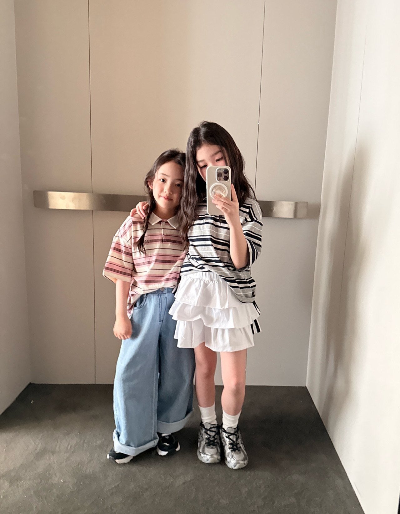 ［comma］Linen wide denim pants