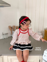 ［second moment］Lace denim cancan skirt