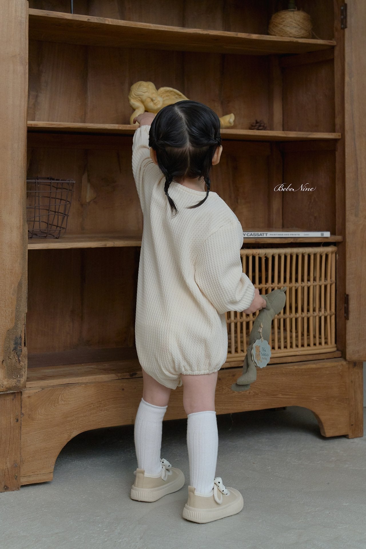 ［bebenine］Bimbo Waffle Rompers