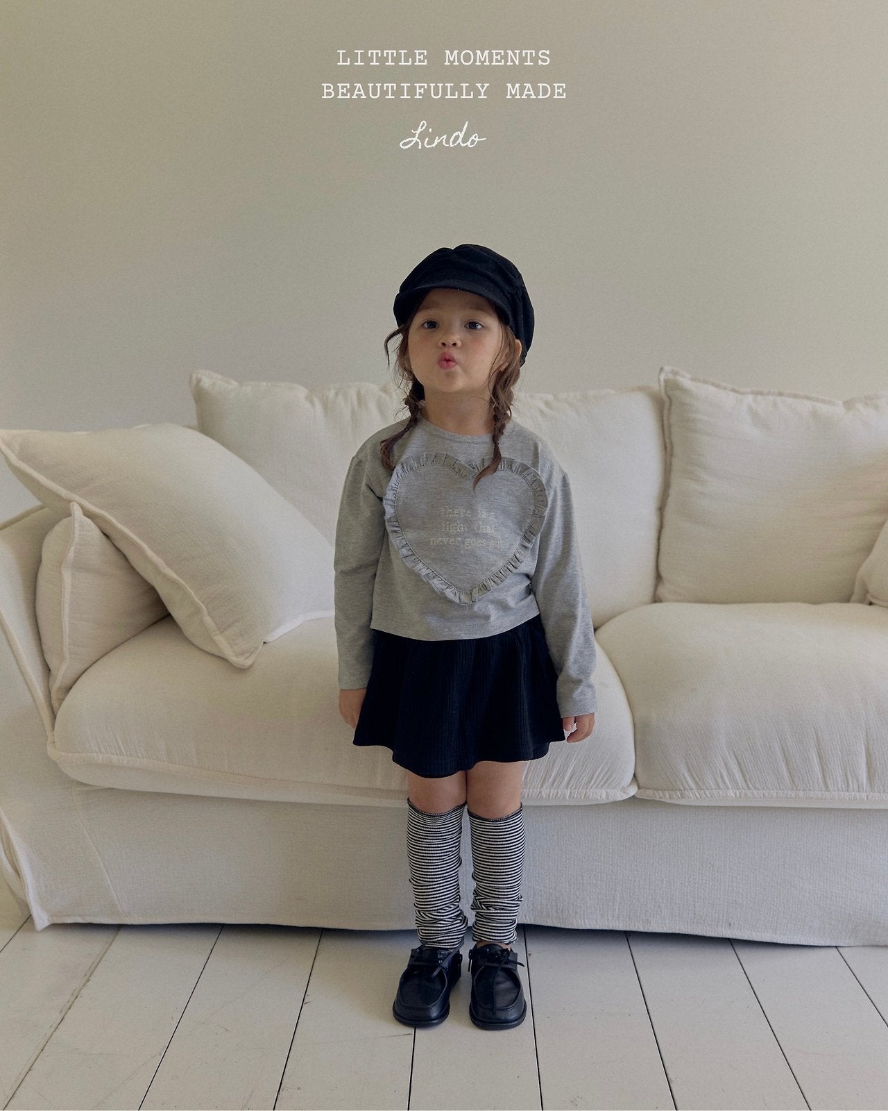 ［LINDO］Autumn leg warmer (stripe)