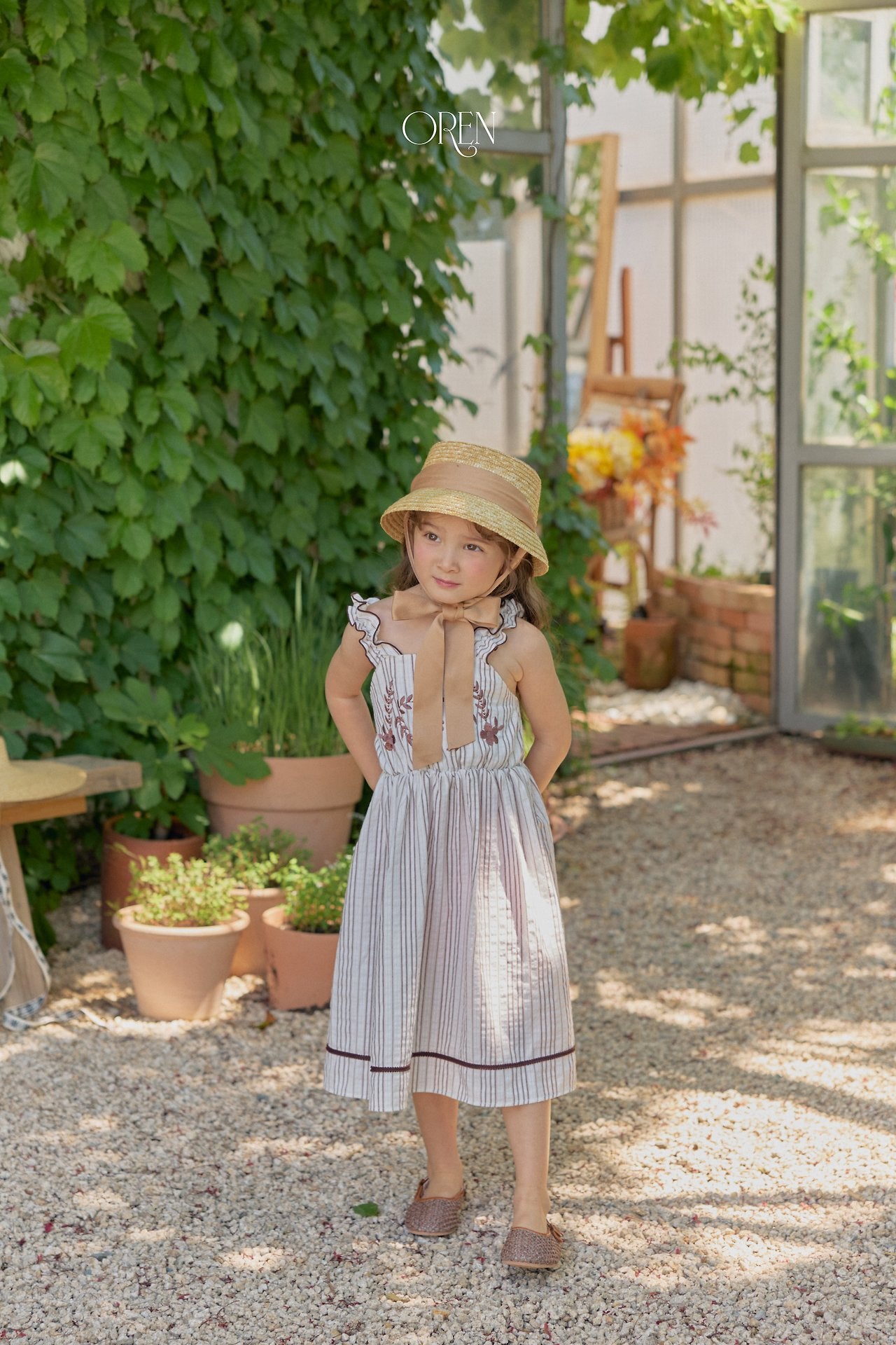 ［OREN］Suet ribbon rattan hat