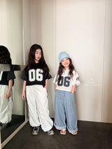 ［comma］Linen wide denim pants