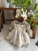 ［marron］Lace long apron