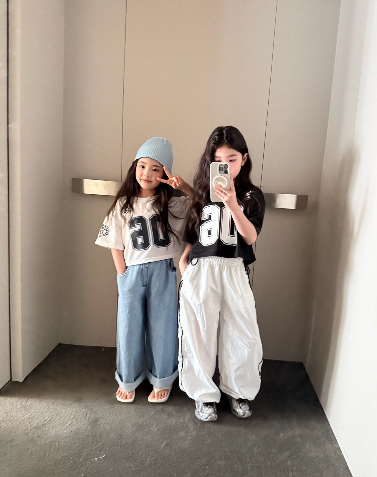 ［comma］Linen wide denim pants
